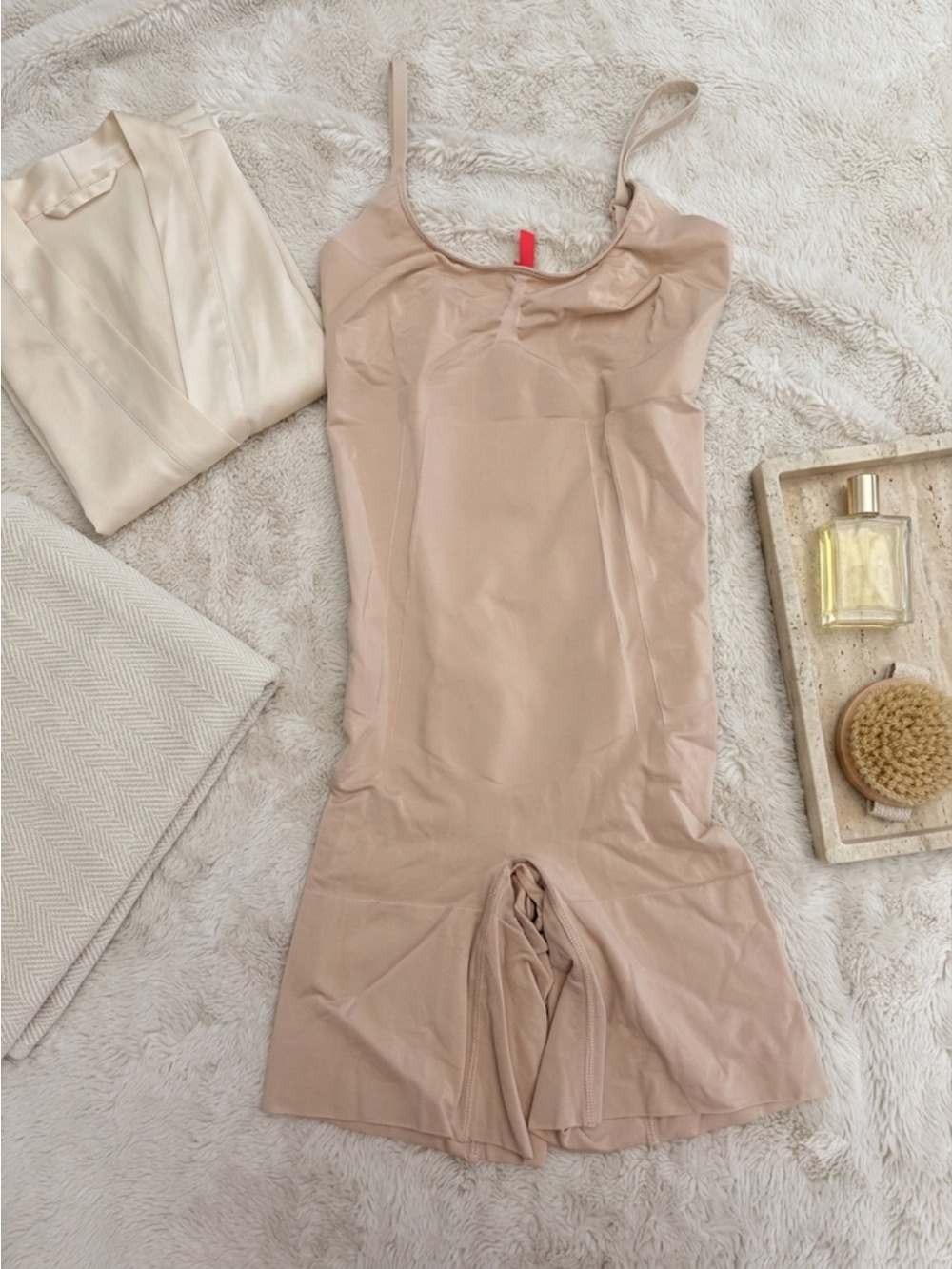 Spanx Beige Full Body Bodysuit Shaping ShapeWear Size Small